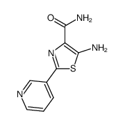 5-amino-2-pyrid-3-yl-1,3-thiazole-4-carboxamide结构式