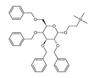 2-(trimethylsilyl)ethyl 2,3,4,6-tetra-O-benzyl-α-D-glucopyranoside结构式