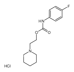 2-(piperidin-1-yl)ethyl (4-fluorophenyl)carbamate hydrochloride结构式