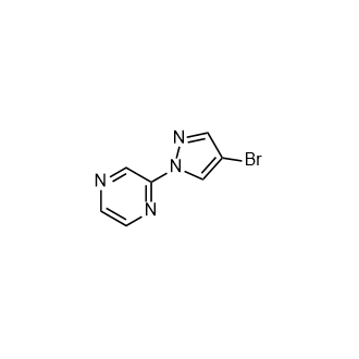 2-(4-Bromo-1h-pyrazol-1-yl)pyrazine Structure