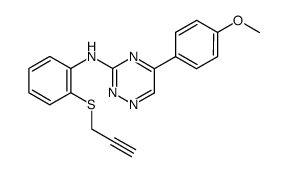 5-(4'-methoxyphenyl)-3-<<2'-(2-propynylthio)phenyl>amino>-1,2,4-triazine结构式