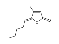 (Z)-4-methyl-5-pentylidenefuran-2(5H)-one结构式