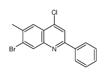 7-bromo-4-chloro-6-methyl-2-phenylquinoline structure