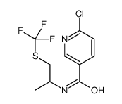 6-Chloro-N-{1-[(trifluoromethyl)sulfanyl]-2-propanyl}nicotinamide Structure