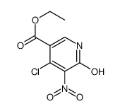 Ethyl 4-chloro-6-hydroxy-5-nitronicotinate结构式