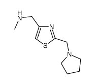 Methyl-(2-pyrrolidin-1-ylmethyl-thiazol-4-ylmethyl)-amine结构式