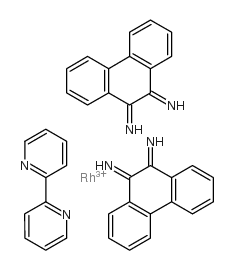 bis(phenanthrenequinonediimine)(bipyridyl)rhodium(III)结构式