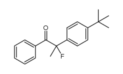 2-(4-tert-butylphenyl)-2-fluoro-1-phenylpropan-1-one Structure