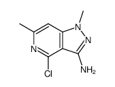 4-chloro-1,6-dimethyl-1H-pyrazolo[4,3-c]pyridin-3-amine结构式