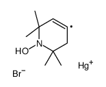 2,2,6,6-tetramethyl-1-oxyl-delta(3)-piperidine-4-mercuribromide结构式