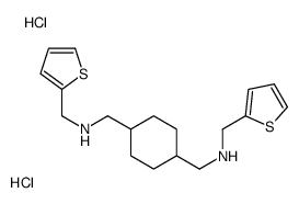 N-(thiophen-2-ylmethyl)-1-[4-[(thiophen-2-ylmethylamino)methyl]cyclohexyl]methanamine,dihydrochloride结构式