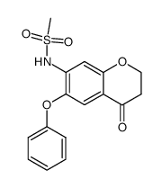 N-(4-oxo-6-phenoxy-2,3-dihydro-4H-7-chromenyl)methanesulfonamide结构式