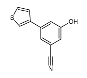 3-hydroxy-5-thiophen-3-ylbenzonitrile结构式