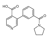 3-[3-(pyrrolidine-1-carbonyl)phenyl]pyridine-4-carboxylic acid Structure