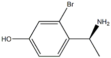 4-((1S)-1-AMINOETHYL)-3-BROMOPHENOL Structure