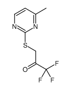 1,1,1-trifluoro-3-(4-methylpyrimidin-2-yl)sulfanylpropan-2-one结构式