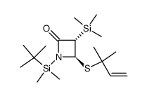 (3S,4R)-1-(tert-Butyldimethylsilyl)-4-((2-methyl-3-buten-2-yl)thio)-3-(trimethylsilyl)-2-azetidinone Structure