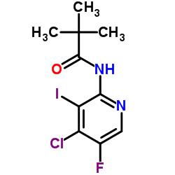 N-(4-Chloro-5-fluoro-3-iodo-2-pyridinyl)-2,2-dimethylpropanamide Structure