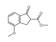 methyl 4-methoxy-1-oxo-2,3-dihydro-1H-indene-2-carboxylate结构式