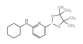 N-Cyclohexyl-6-(4,4,5,5-tetramethyl-1,3,2-dioxaborolan-2-yl)pyridin-2-amine Structure