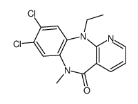 8,9-dichloro-11-ethyl-6-methylpyrido[3,2-c][1,5]benzodiazepin-5-one结构式