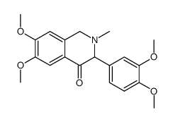 3-(3,4-Dimethoxy-phenyl)-6,7-dimethoxy-2-methyl-2,3-dihydro-1H-isoquinolin-4-one结构式