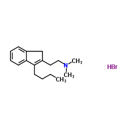 2-(3-Butyl-1H-inden-2-yl)-N,N-dimethylethanamine hydrobromide (1:1) Structure