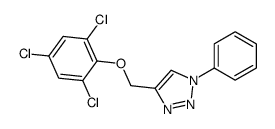 1-phenyl-4-[(2,4,6-trichlorophenoxy)methyl]triazole结构式