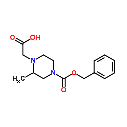 {4-[(Benzyloxy)carbonyl]-2-methyl-1-piperazinyl}acetic acid结构式