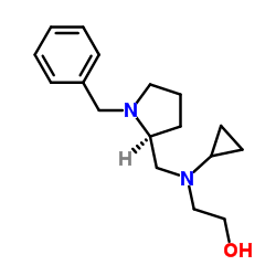 2-[{[(2S)-1-Benzyl-2-pyrrolidinyl]methyl}(cyclopropyl)amino]ethanol Structure