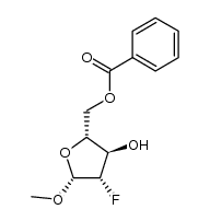 5-O-Benzoyl-2-deoxy-2-fluoro-1-O-methyl-β-D-arabinofuranose Structure