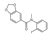 N-(2-iodophenyl)-N-methyl-1,3-benzodioxole-5-carboxamide结构式