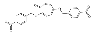 2,5-bis[(4-nitrophenyl)methoxy]cyclohepta-2,4,6-trien-1-one结构式