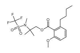 2-methyl-2-(1,1,1-trifluoro-N-methylmethylsulfonamido)propyl 2-butyl-6-methoxybenzoate Structure