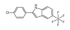 2-(4-Chlorophenyl)-5-(pentafluoro-λ6-sulfanyl)-1H-indole Structure