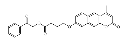 1-oxo-1-phenylpropan-2-yl 4-(4-methyl-benzo[g]coumarin-8-yloxy)butanoate Structure