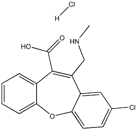 2-Chloro-11-((methylamino)methyl)dibenzo[b,f]oxepi ne-10-carboxylic acid (Hydrochloride)... structure