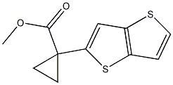 methyl 1-(thieno[3,2-B]thiophen-2-yl)cyclopropane-1-carboxylate结构式