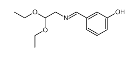 (3-hydroxy-benzylidenamino)-acetaldehyde diethylacetal Structure