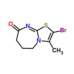 2-Bromo-3-methyl-6,7-dihydro[1,3]thiazolo[3,2-a][1,3]diazepin-8(5H)-one结构式