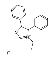 3-ethyl-4,5-diphenyl-4,5-dihydro-1,3-thiazol-3-ium,iodide Structure