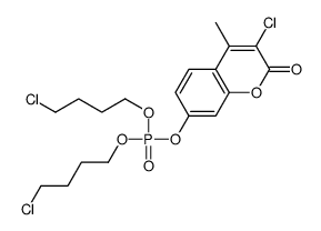 7-[bis(4-chlorobutoxy)phosphoryloxy]-3-chloro-4-methyl-chromen-2-one结构式