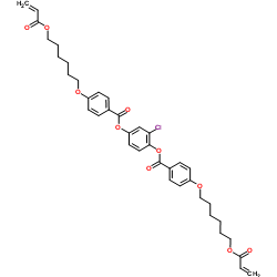 2-Chloro-1,4-phenylene bis(4-{[6-(acryloyloxy)hexyl]oxy}benzoate)结构式