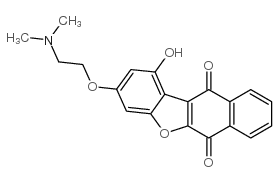 3-(2-(dimethylamino)ethoxy)-1-hydroxybenzo(b)naphtho(2,3-d)furan-6,11-dione结构式