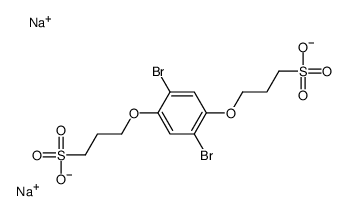 disodium,3-[2,5-dibromo-4-(3-sulfonatopropoxy)phenoxy]propane-1-sulfonate Structure