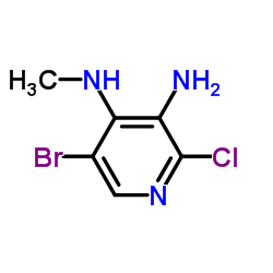 5-Bromo-2-chloro-N4-methyl-3,4-pyridinediamine结构式