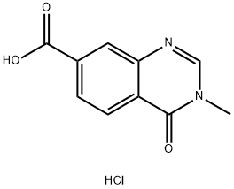 3-methyl-4-oxo-3,4-dihydro-7-quinazolinecarboxylic acid hydrochloride structure