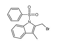 1-(benzenesulfonyl)-2-(bromomethyl)-3-methylindole Structure