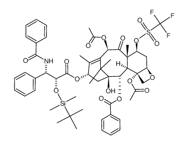 2'-O-(t-butyldimethylsilyl)-7β-O-trifluoromethanesulfonyl-paclitaxel Structure