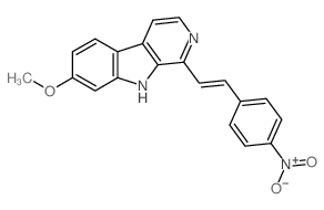 7-methoxy-1-[(E)-2-(4-nitrophenyl)ethenyl]-9H-pyrido[3,4-b]indole结构式